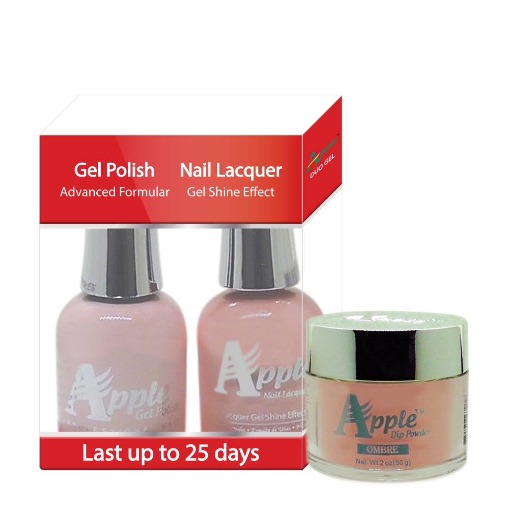 Apple 3in1 Dipping Powder + Gel Polish + Nail Lacquer, 219, Honey Mood Pink, 2oz