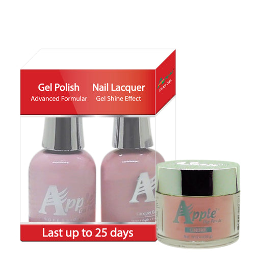 Apple 3in1 Dipping Powder + Gel Polish + Nail Lacquer, 220, Forever Love, 2oz