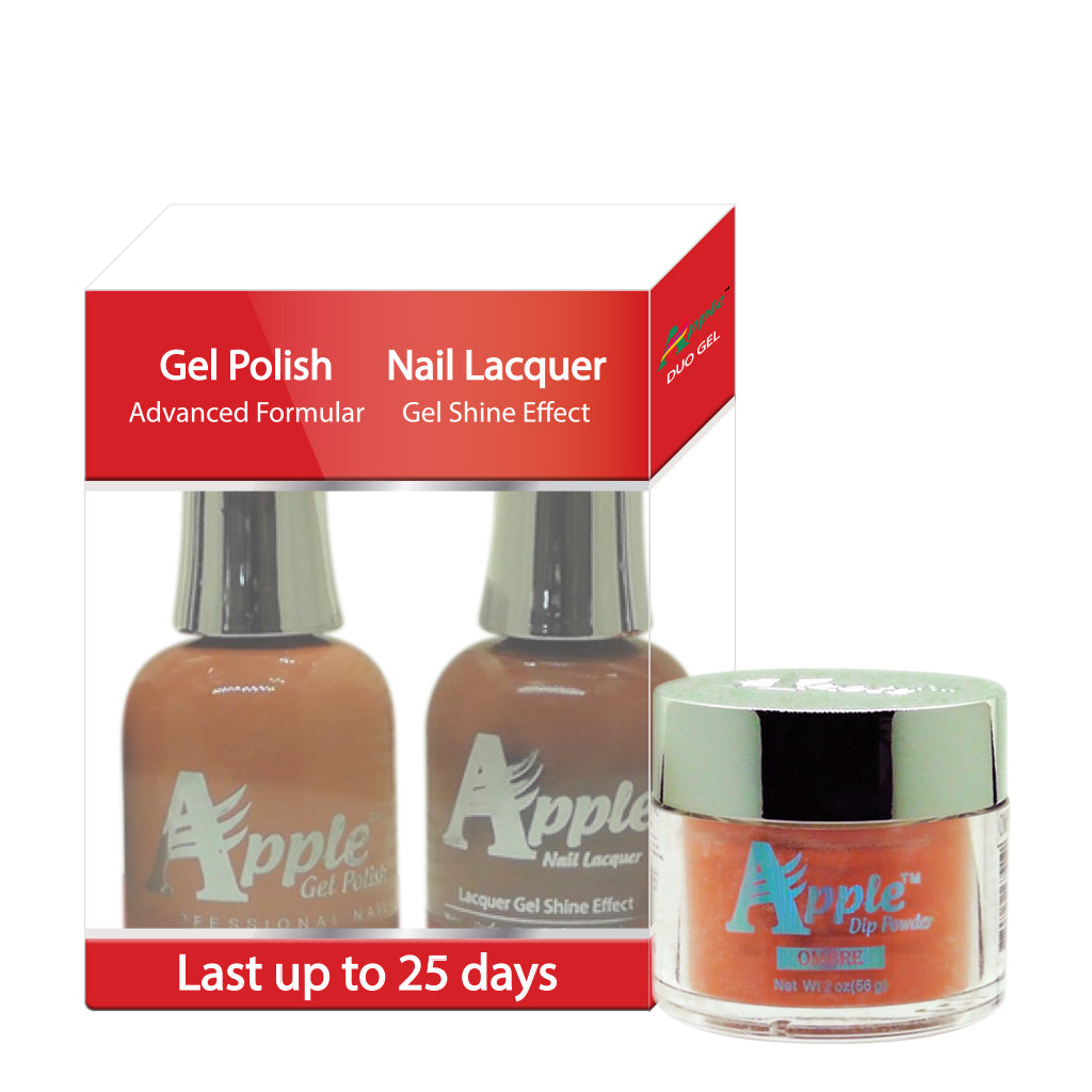 Apple 3in1 Dipping Powder + Gel Polish + Nail Lacquer, 221, Shinny Latte, 2oz