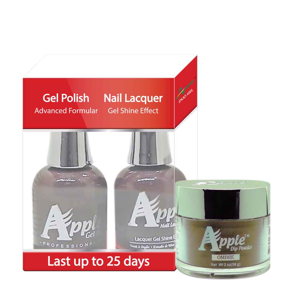 Apple 3in1 Dipping Powder + Gel Polish + Nail Lacquer, 226, Hot Fudge, 2oz