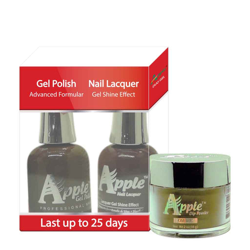 Apple 3in1 Dipping Powder + Gel Polish + Nail Lacquer, 227, Pud Pie, 2oz