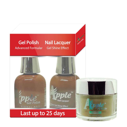 Apple 3in1 Dipping Powder + Gel Polish + Nail Lacquer, 229, Ginger Bread, 2oz