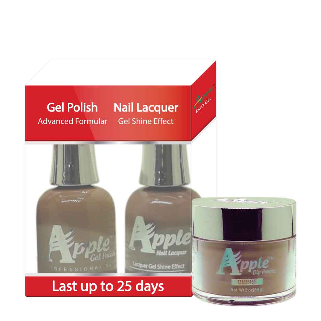 Apple 3in1 Dipping Powder + Gel Polish + Nail Lacquer, 231, Rudy Ash, 2oz