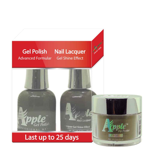 Apple 3in1 Dipping Powder + Gel Polish + Nail Lacquer, 233, Moca Castic, 2oz