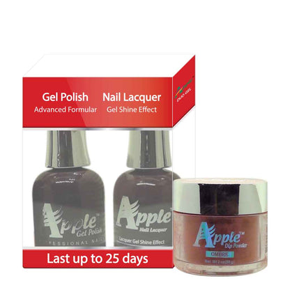 Apple 3in1 Dipping Powder + Gel Polish + Nail Lacquer, 239, Marooney, 2oz