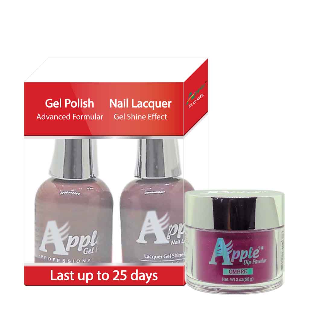 Apple 3in1 Dipping Powder + Gel Polish + Nail Lacquer, 241, Crescent Moon, 2oz