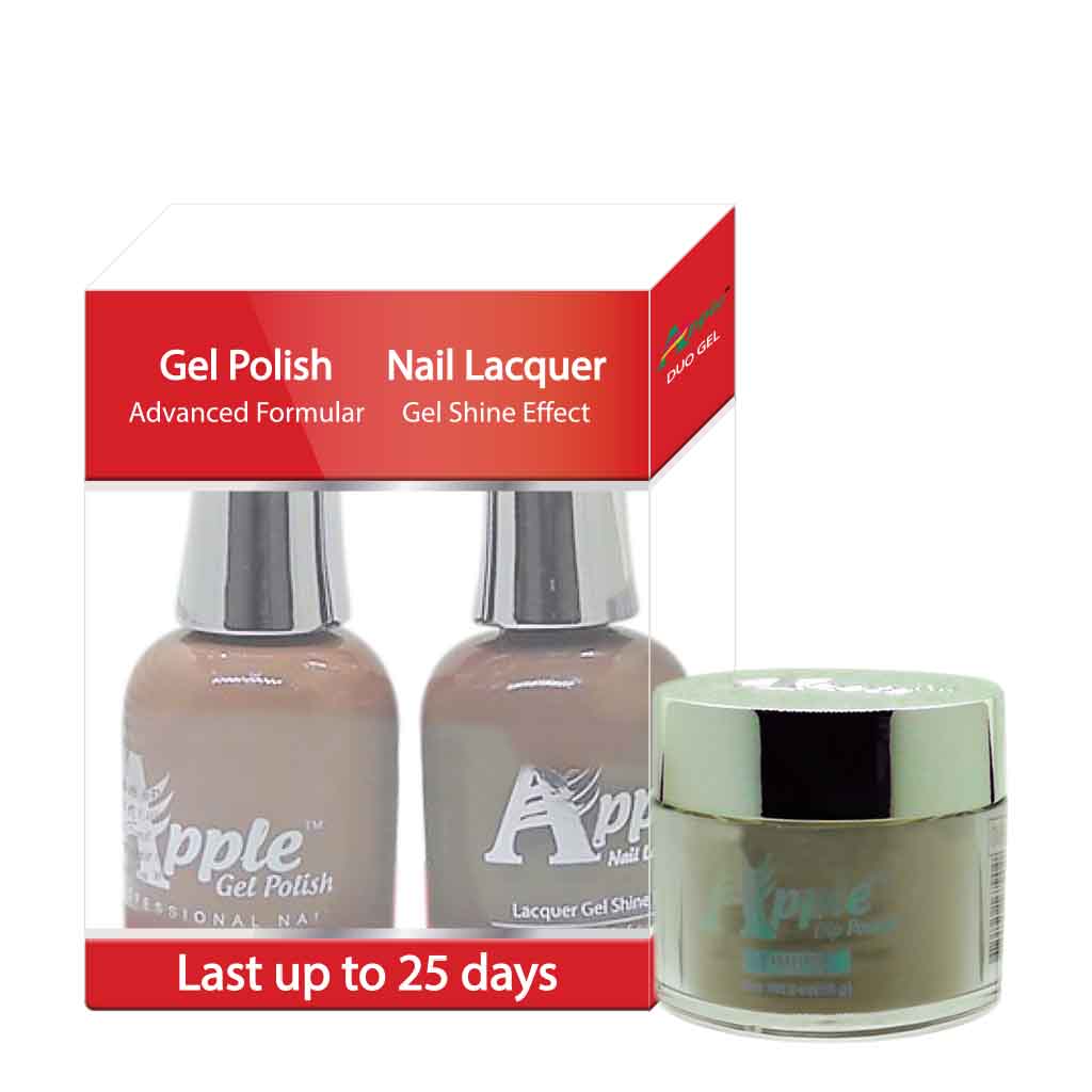 Apple 3in1 Dipping Powder + Gel Polish + Nail Lacquer, 242, Pastel, 2oz