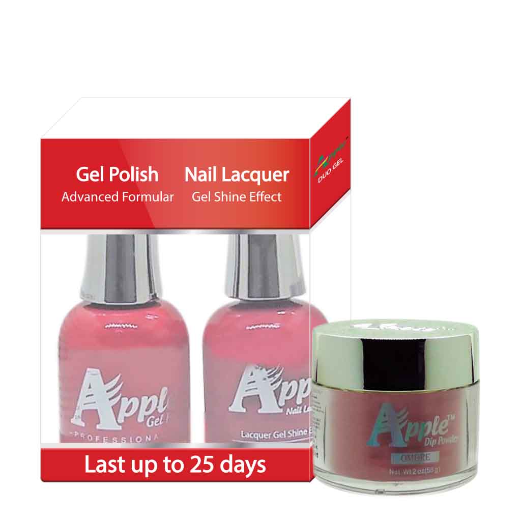 Apple 3in1 Dipping Powder + Gel Polish + Nail Lacquer, 243, Sweet Mary, 2oz