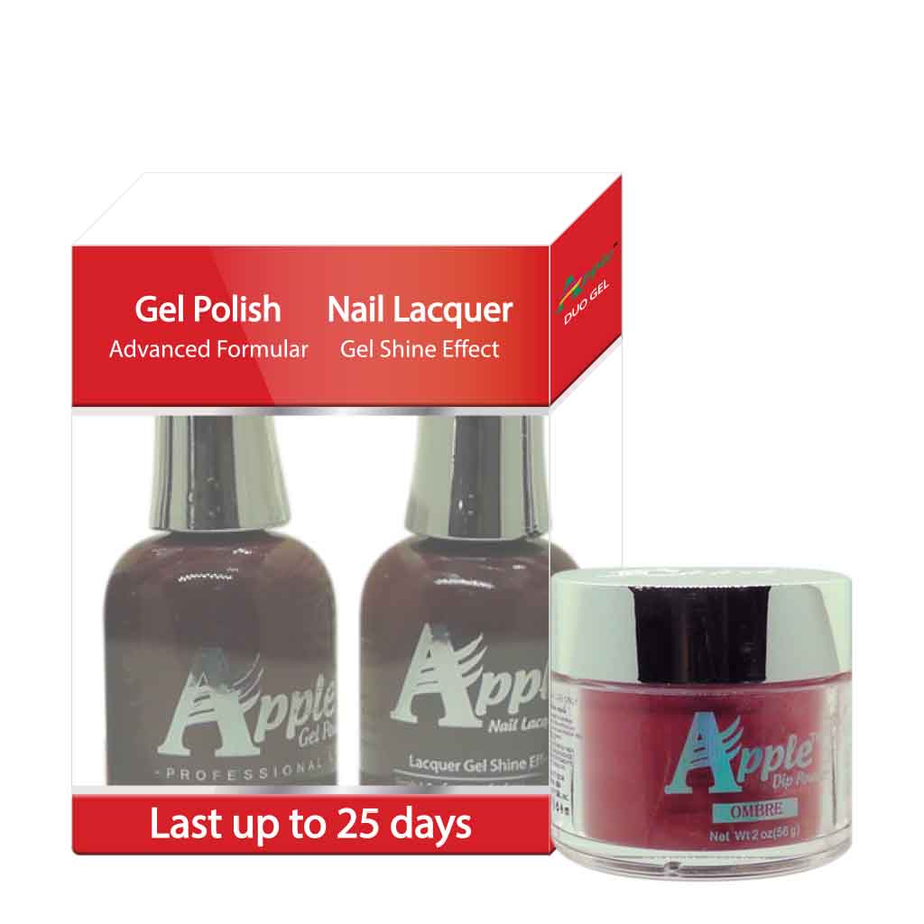 Apple 3in1 Dipping Powder + Gel Polish + Nail Lacquer, 247, Margarita Felling, 2oz