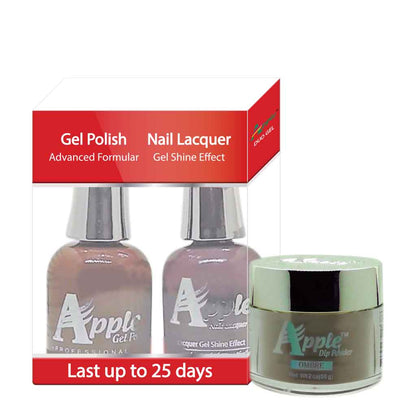 Apple 3in1 Dipping Powder + Gel Polish + Nail Lacquer, 248, Violet Rain, 2oz