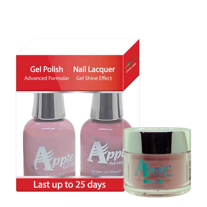 Apple 3in1 Dipping Powder + Gel Polish + Nail Lacquer, 251, Dusty Pink, 2oz