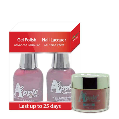 Apple 3in1 Dipping Powder + Gel Polish + Nail Lacquer, 258, Fascination, 2oz