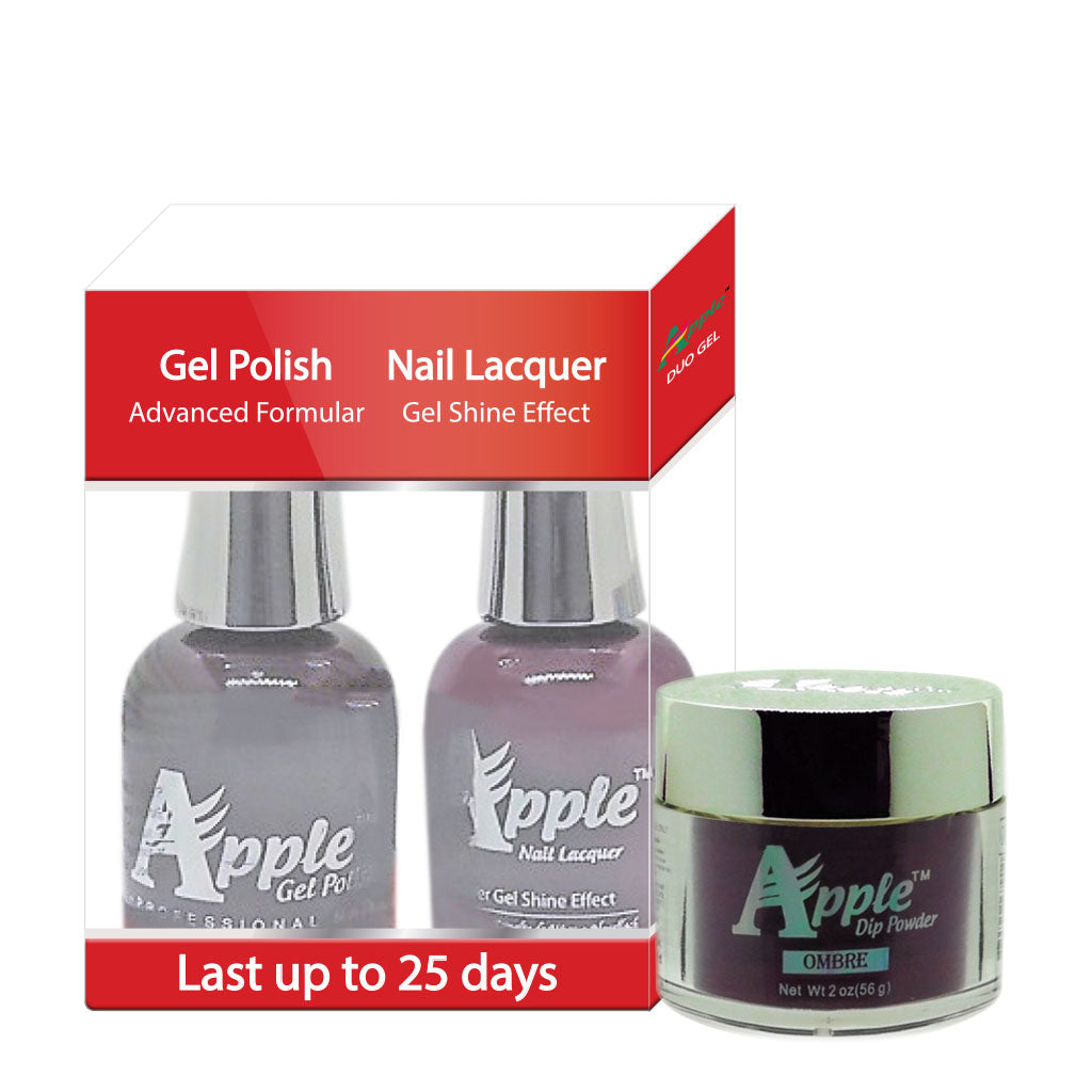 Apple 3in1 Dipping Powder + Gel Polish + Nail Lacquer, 268, Rumzie Zane, 2oz