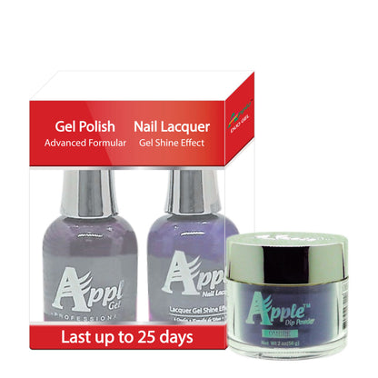 Apple 3in1 Dipping Powder + Gel Polish + Nail Lacquer, 269, Perfect Storm, 2oz