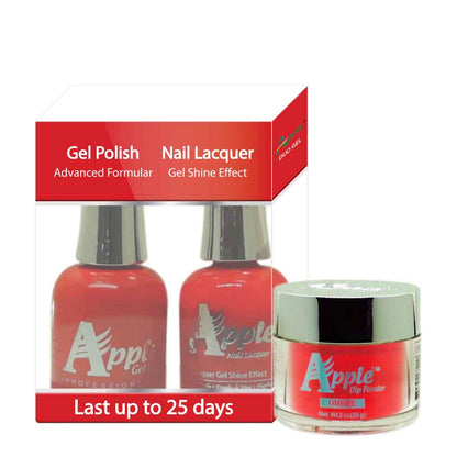 Apple 3in1 Dipping Powder + Gel Polish + Nail Lacquer, 272, Mushroom Orange, 2oz