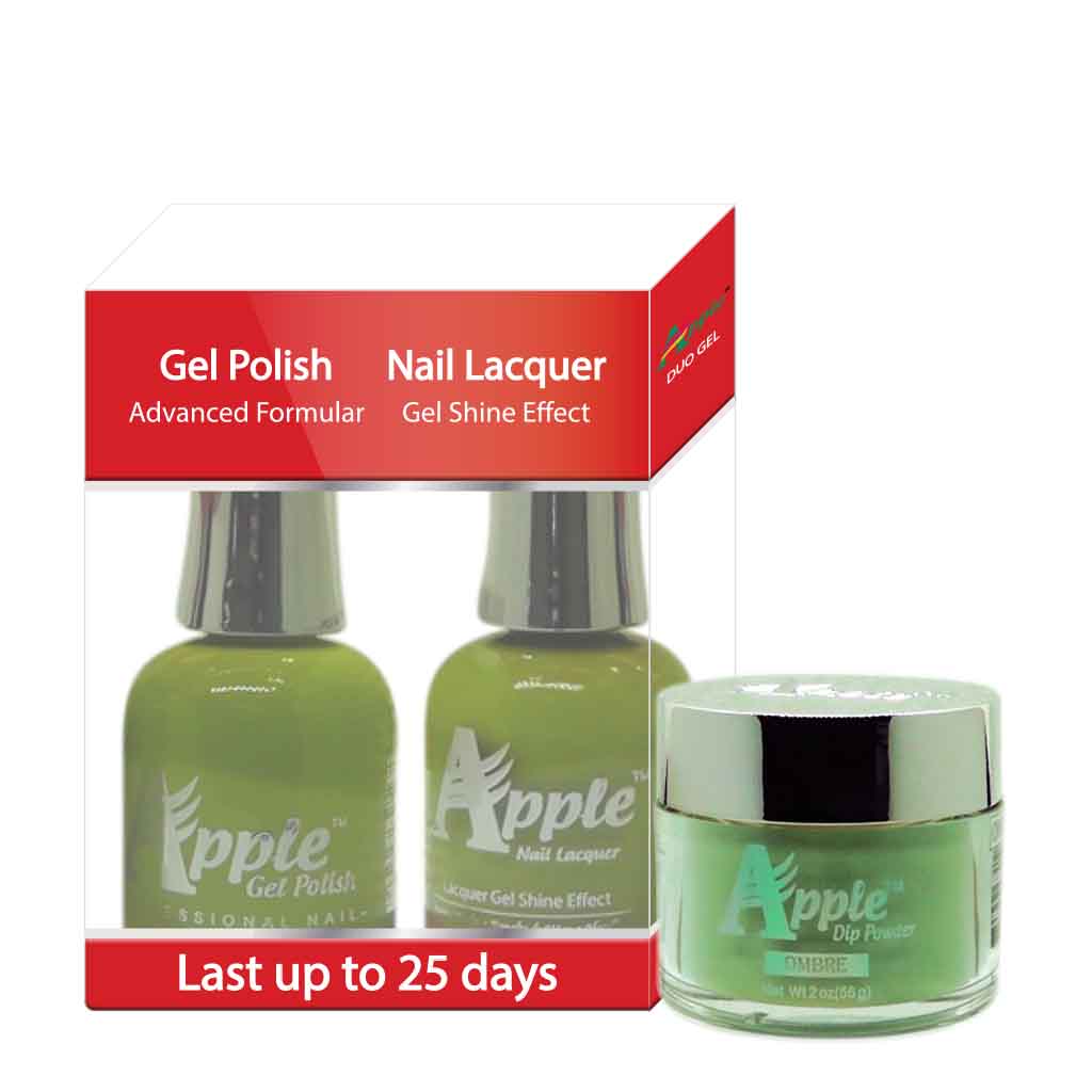 Apple 3in1 Dipping Powder + Gel Polish + Nail Lacquer, 281, Amazon Fortress, 2oz