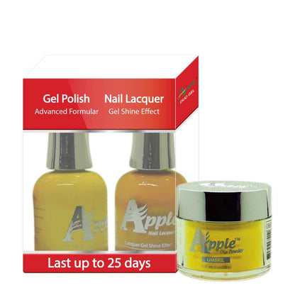 Apple 3in1 Dipping Powder + Gel Polish + Nail Lacquer, 283, Citrus crumbles, 2oz