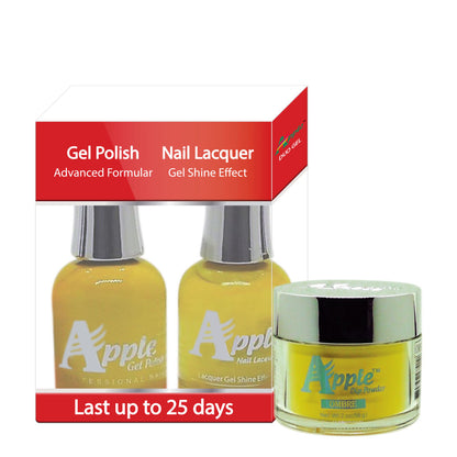 Apple 3in1 Dipping Powder + Gel Polish + Nail Lacquer, 284, Golden Papaya, 2oz