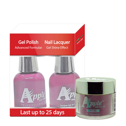 Apple 3in1 Dipping Powder + Gel Polish + Nail Lacquer, 293, Baby Pink, 2oz