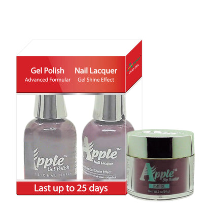 Apple 3in1 Dipping Powder + Gel Polish + Nail Lacquer, 296, Happy Barney, 2oz