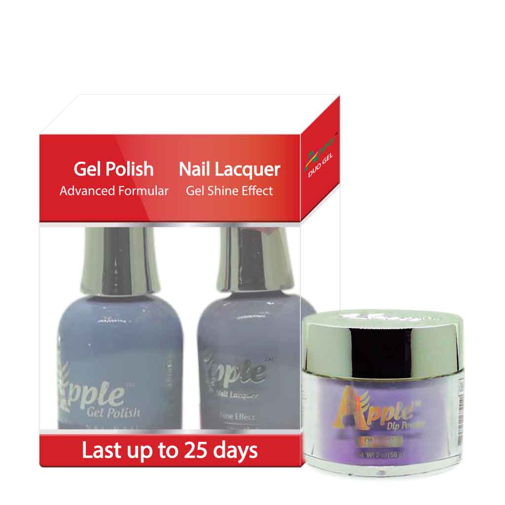 Apple 3in1 Dipping Powder + Gel Polish + Nail Lacquer, 297, Purple Haze, 2oz