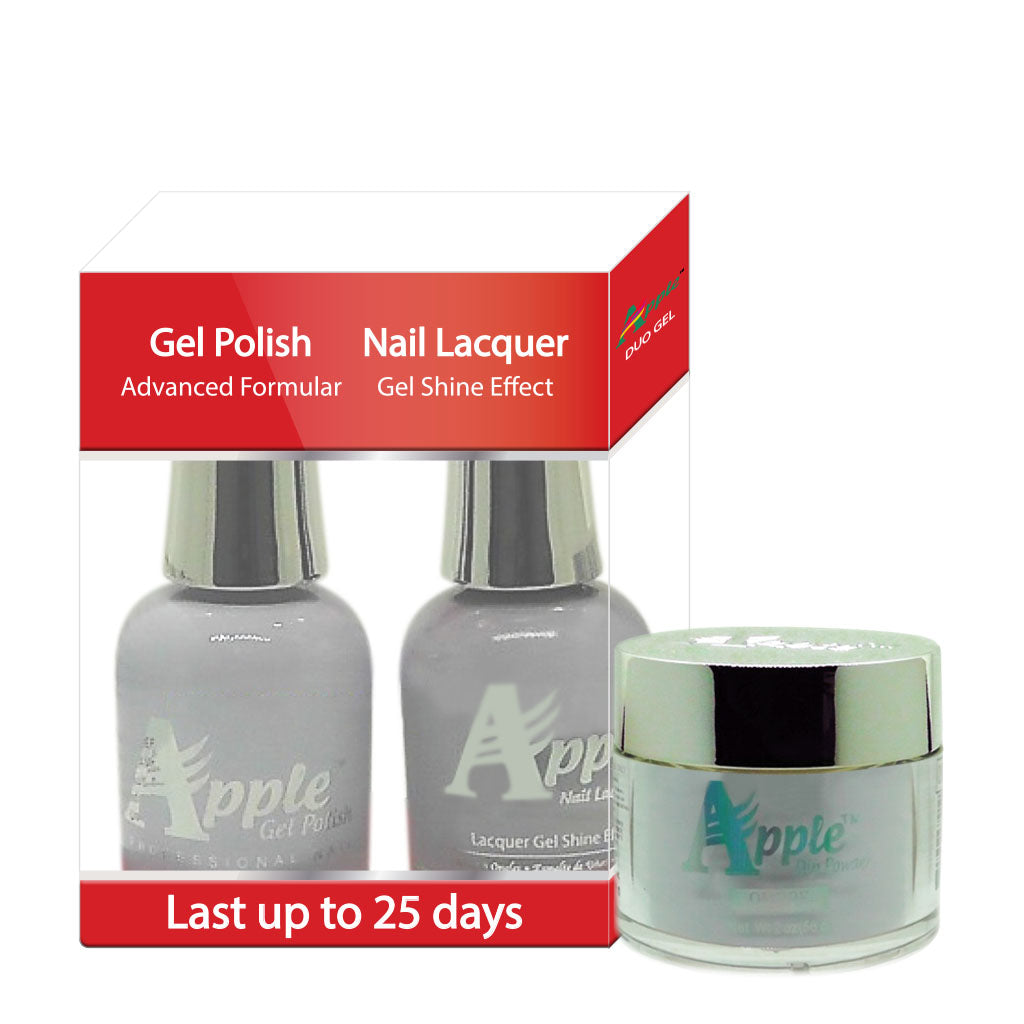 Apple 3in1 Dipping Powder + Gel Polish + Nail Lacquer, 300, Ice Age, 2oz