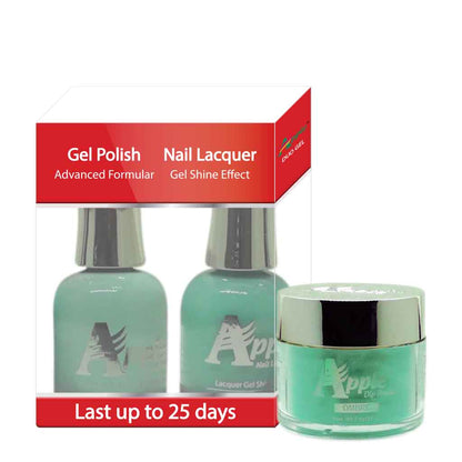 Apple 3in1 Dipping Powder + Gel Polish + Nail Lacquer, 307, Blue Od The World, 2oz