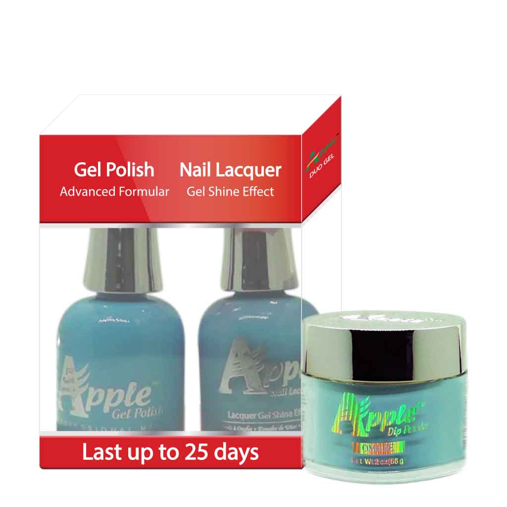 Apple 3in1 Dipping Powder + Gel Polish + Nail Lacquer, 308, Venus Sky, 2oz