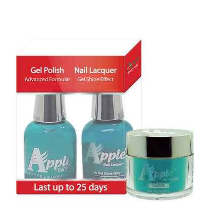 Apple 3in1 Dipping Powder + Gel Polish + Nail Lacquer, 314, Ocean Mist, 2oz