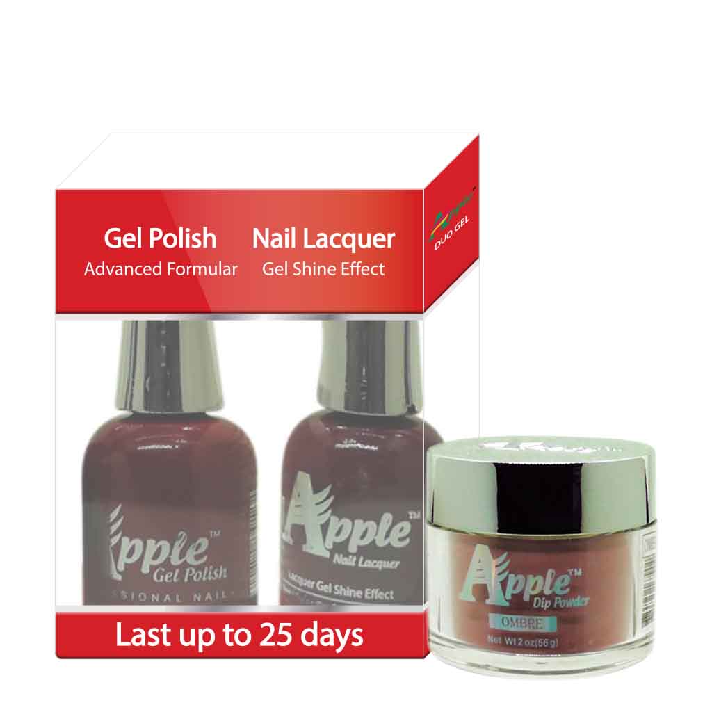 Apple 3in1 Dipping Powder + Gel Polish + Nail Lacquer, 317, Lovely Nancy, 2oz