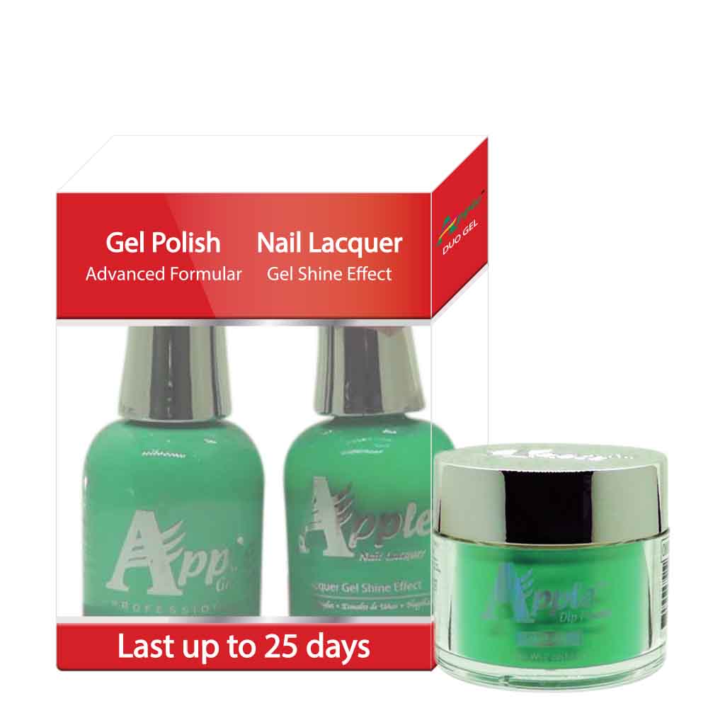 Apple 3in1 Dipping Powder + Gel Polish + Nail Lacquer, 319, Green Ocean, 2oz