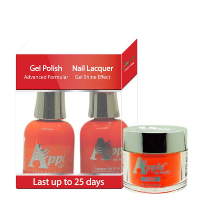 Apple 3in1 Dipping Powder + Gel Polish + Nail Lacquer, 331, Orange Dash, 2oz