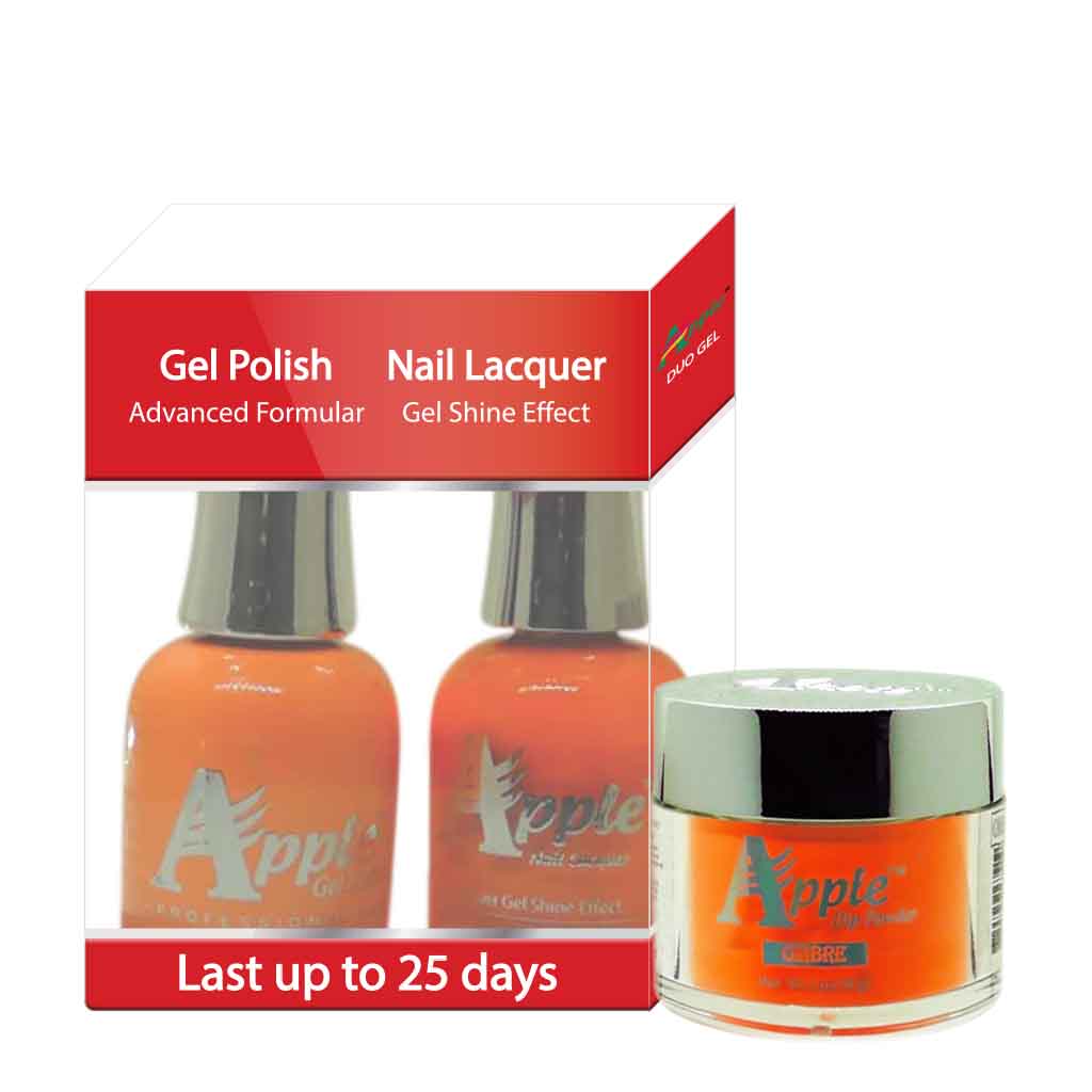 Apple 3in1 Dipping Powder + Gel Polish + Nail Lacquer, 338, Sun Kit, 2oz