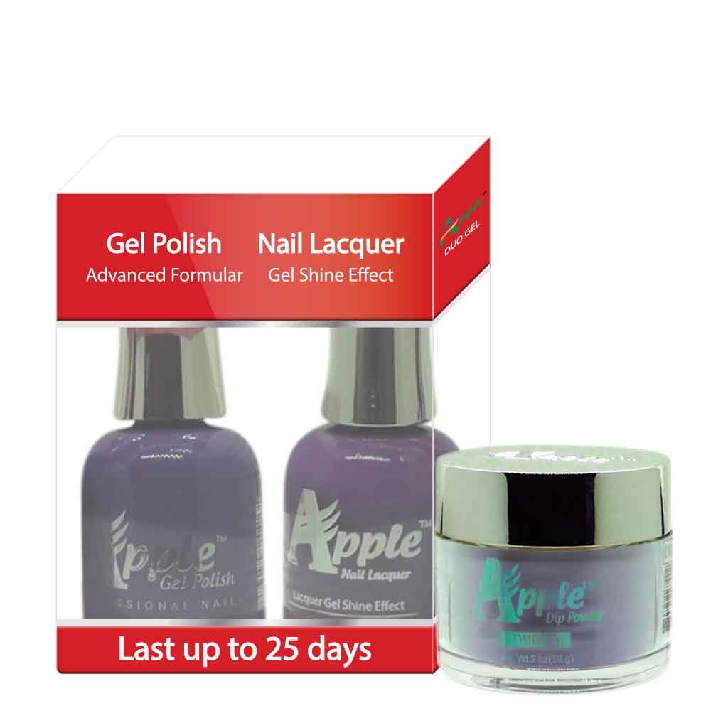 Apple 3in1 Dipping Powder + Gel Polish + Nail Lacquer, 342, Rosclyn, 2oz