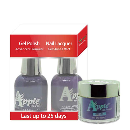 Apple 3in1 Dipping Powder + Gel Polish + Nail Lacquer, 343, Soulmate, 2oz