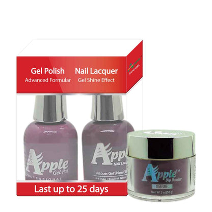 Apple 3in1 Dipping Powder + Gel Polish + Nail Lacquer, 345, Privilege, 2oz