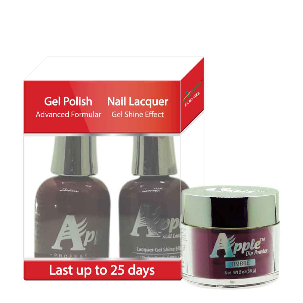 Apple 3in1 Dipping Powder + Gel Polish + Nail Lacquer, 346, Stocklon, 2oz