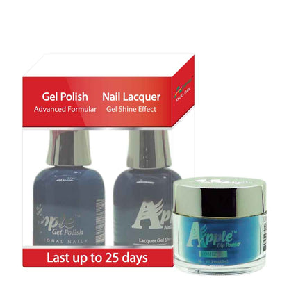 Apple 3in1 Dipping Powder + Gel Polish + Nail Lacquer, 347, Stocklon, 2oz