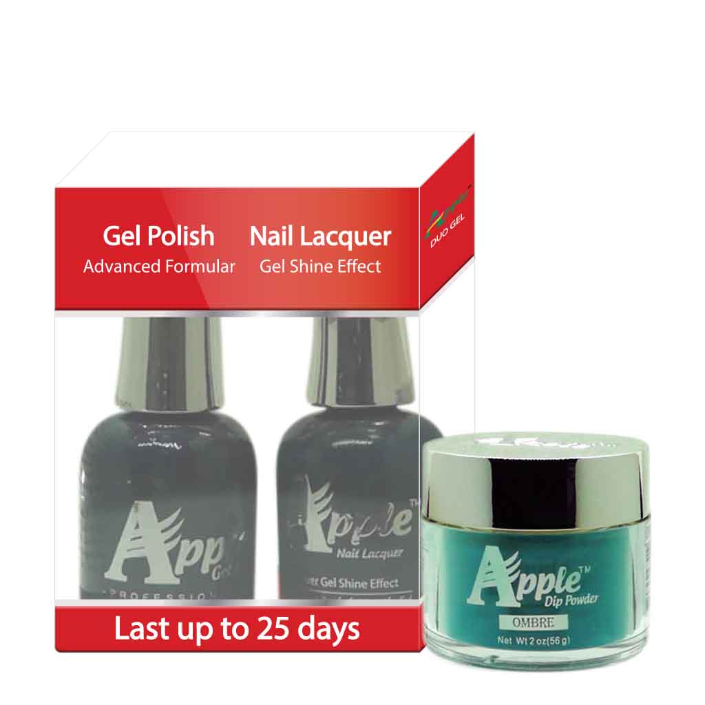 Apple 3in1 Dipping Powder + Gel Polish + Nail Lacquer, 349, Far Form Dark, 2oz