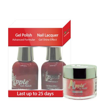 Apple 3in1 Dipping Powder + Gel Polish + Nail Lacquer, 364, Dashing Aura, 2oz