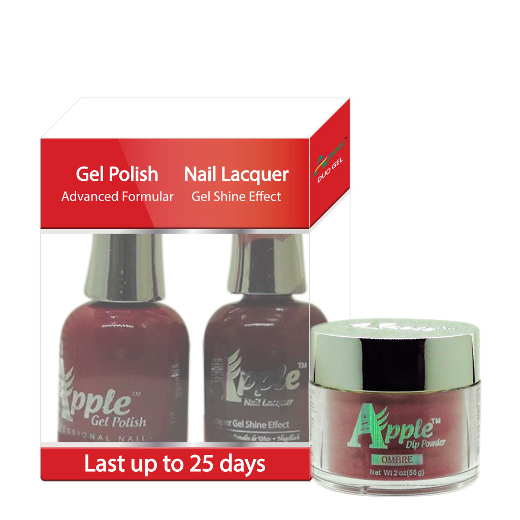 Apple 3in1 Dipping Powder + Gel Polish + Nail Lacquer, 365, Naked Cherry, 2oz