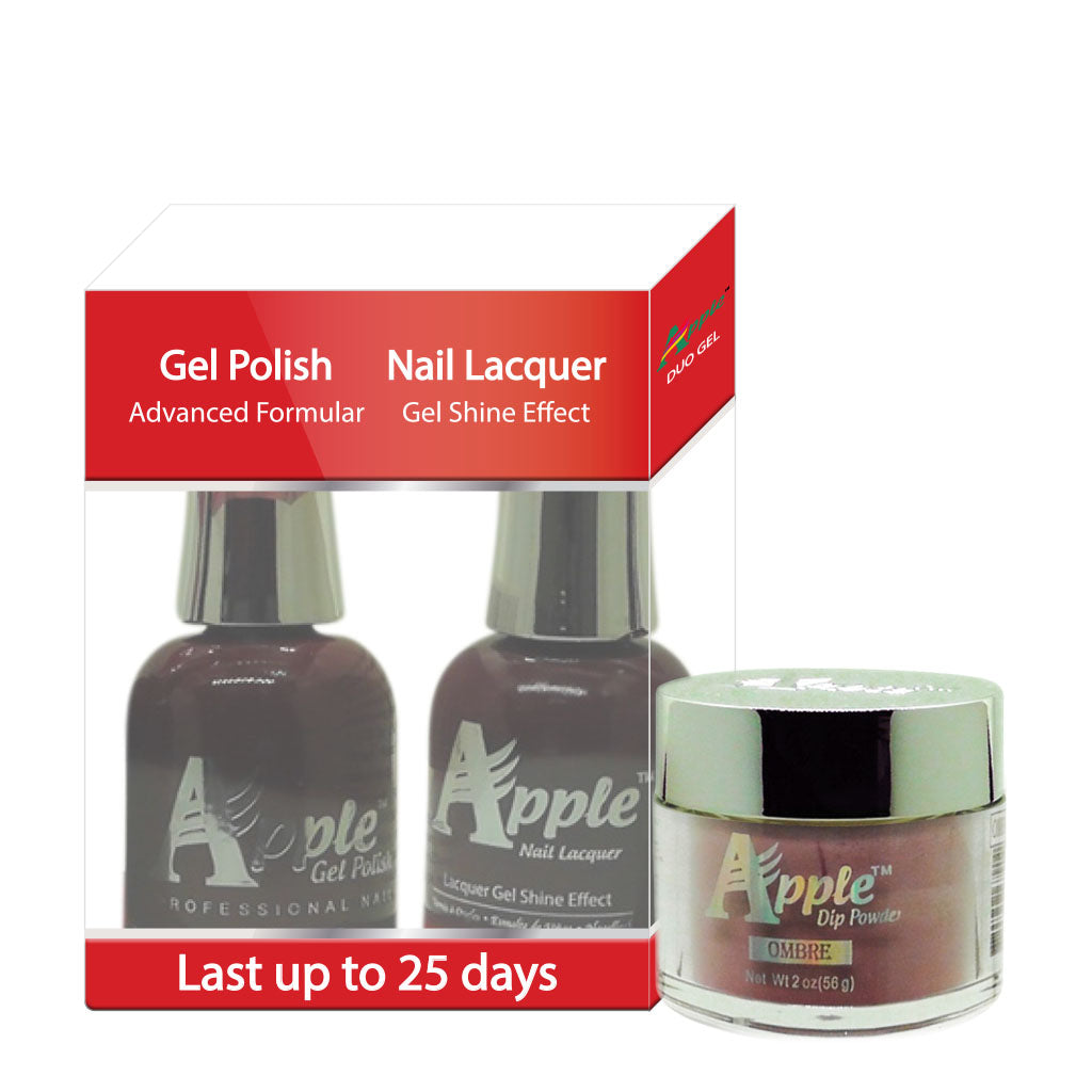 Apple 3in1 Dipping Powder + Gel Polish + Nail Lacquer, 366, Stare N Rose, 2oz