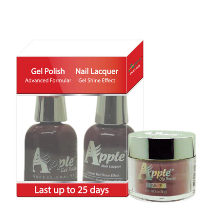 Apple 3in1 Dipping Powder + Gel Polish + Nail Lacquer, 366, Stare N Rose, 2oz