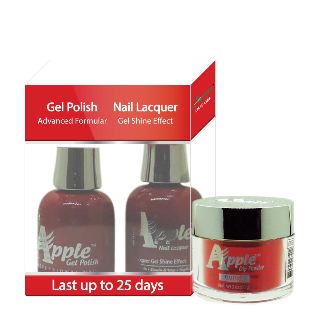 Apple 3in1 Dipping Powder + Gel Polish + Nail Lacquer, 367, City Of Angle, 2oz