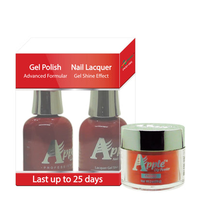 Apple 3in1 Dipping Powder + Gel Polish + Nail Lacquer, 368, Bonfire, 2oz