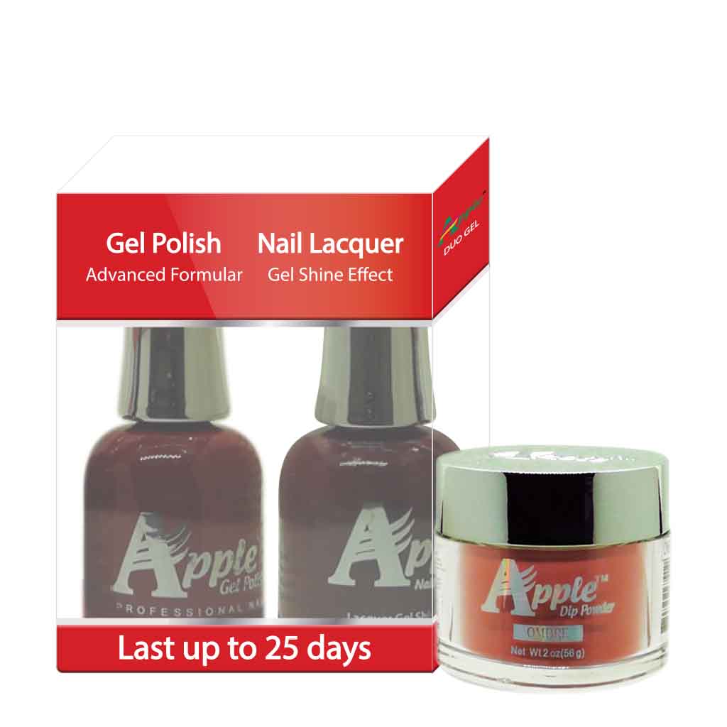 Apple 3in1 Dipping Powder + Gel Polish + Nail Lacquer, 374, Red Cruiser, 2oz