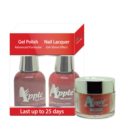 Apple 3in1 Dipping Powder + Gel Polish + Nail Lacquer, 376, Exotic Blossom, 2oz