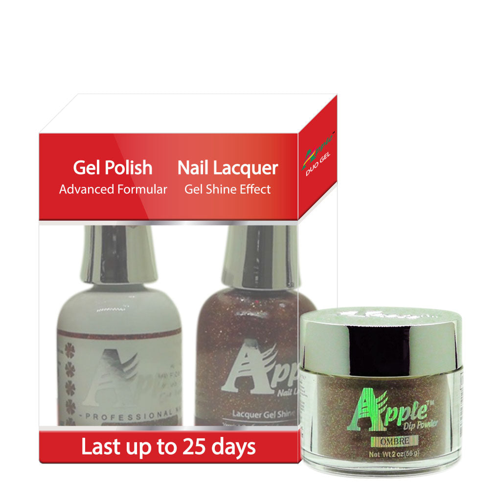 Apple 3in1 Dipping Powder + Gel Polish + Nail Lacquer, 429, Peppermint Sprinkle, 2oz