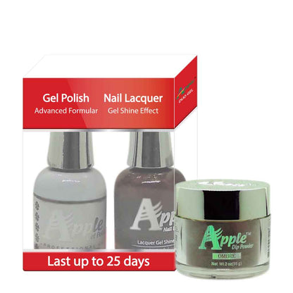 Apple 3in1 Dipping Powder + Gel Polish + Nail Lacquer, 431, Mild Candy Cane, 2oz