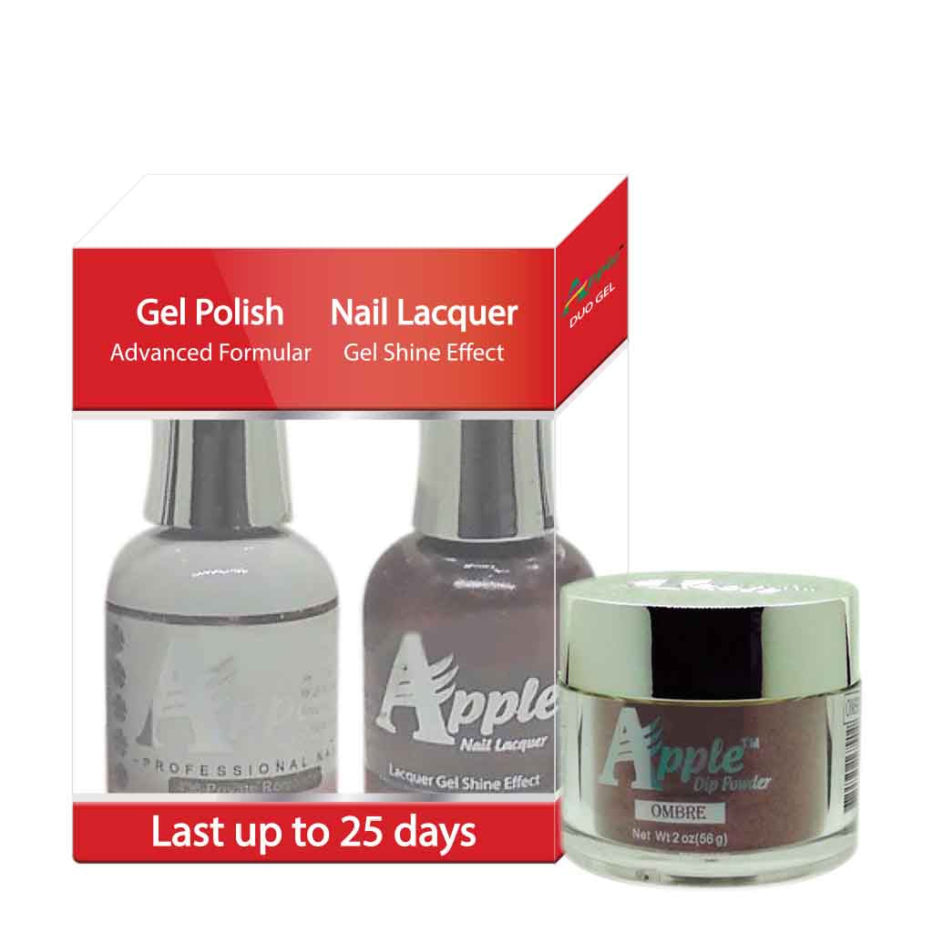 Apple 3in1 Dipping Powder + Gel Polish + Nail Lacquer, 438, Private Romance, 2oz